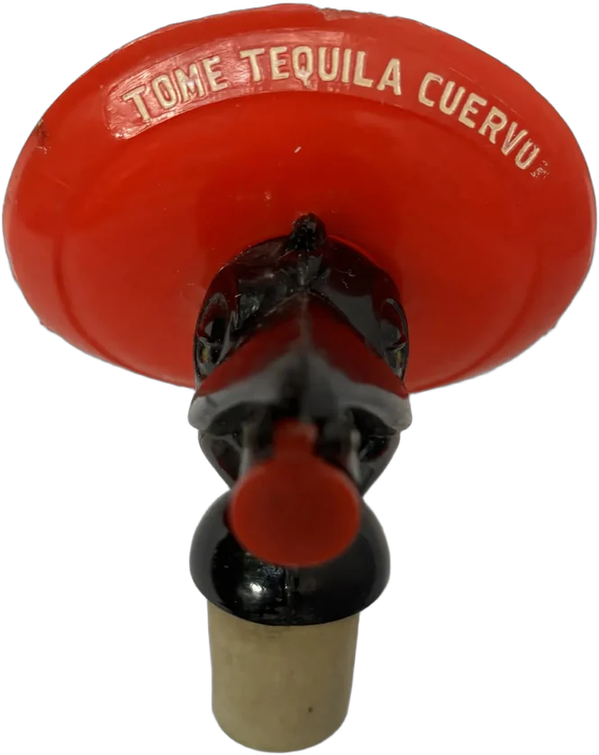 Vintage Vertedor De Botella Tequila Cuervo Negro