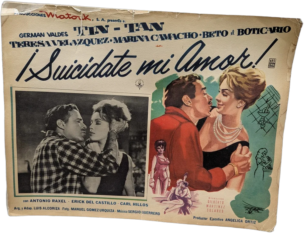 Vintage Set 8 Lobby Cards ¡suicídate Mi Amor! Tin Tan 1961
