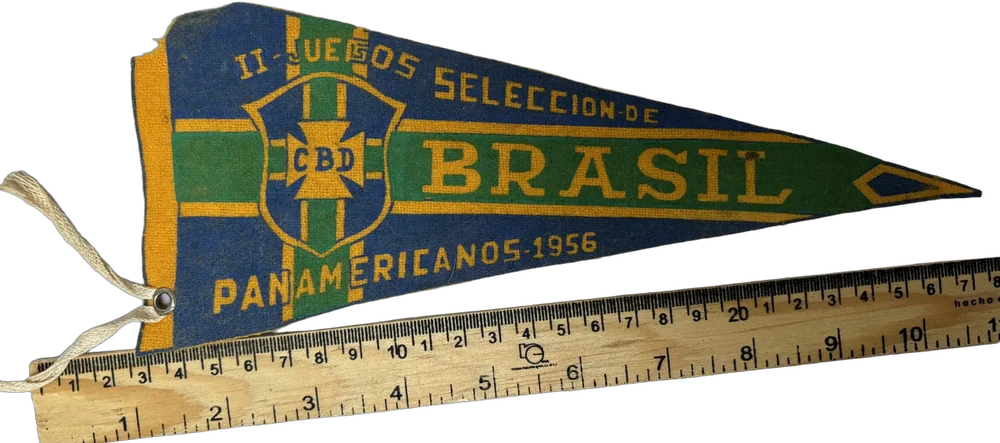 Banderín Selección Futbol Brasil Panamericanos 1956