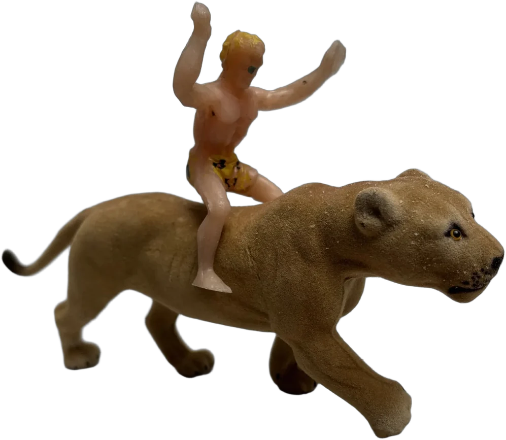 Vintage Tarzan Con León Sin Melena Bootleg Colección