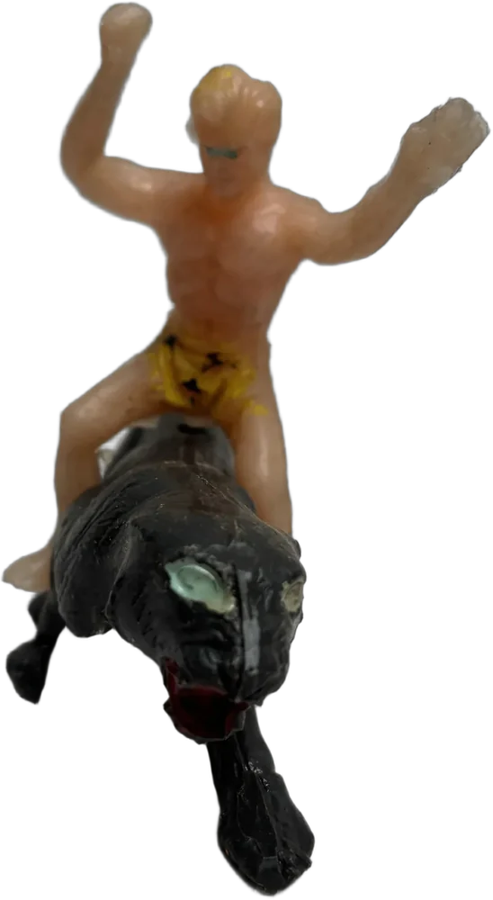 Vintage Juguete Tarzan Con Pantera Colección Bootleg