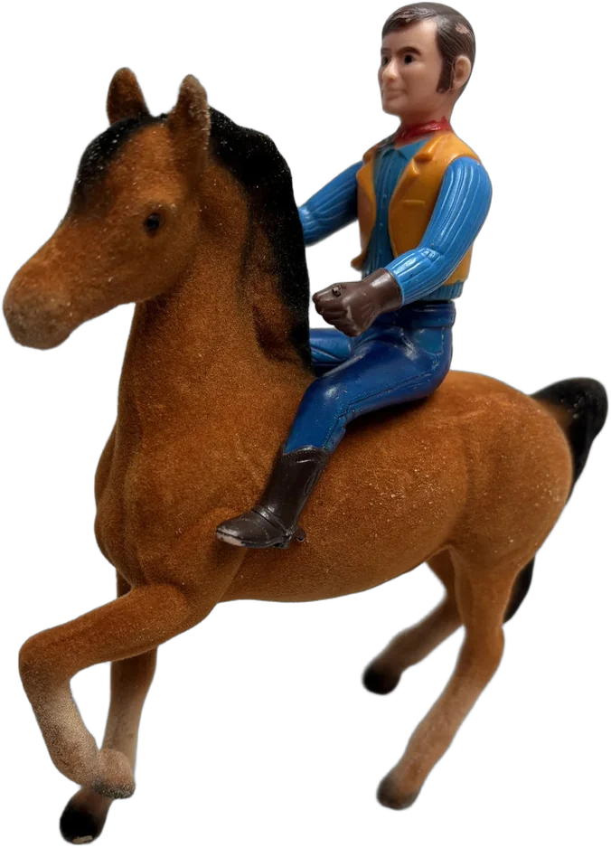 Vintage Juguete Jinete Vaquero Y Caballo Colección Bootlegs