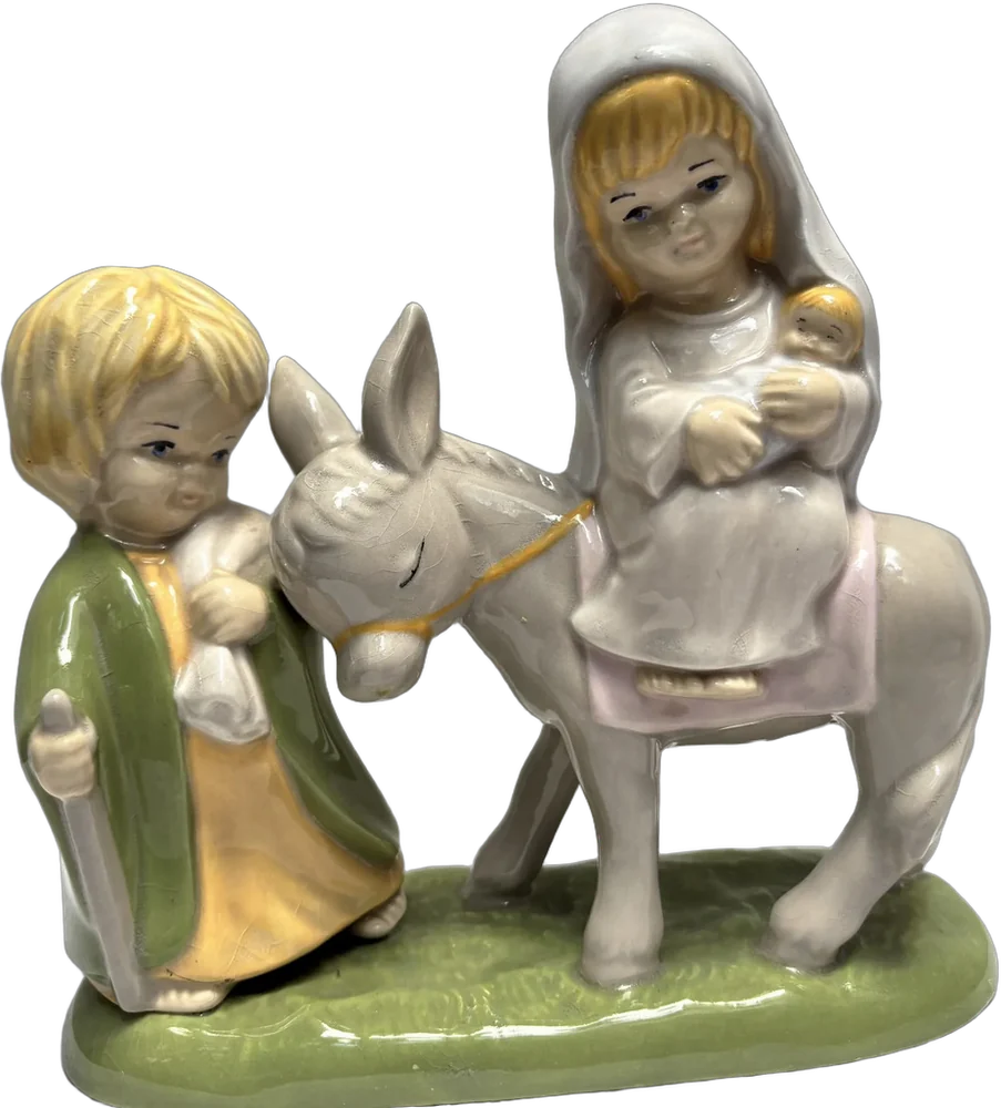 Vintage Figura De Porcelana Little Bible Friends Multicolor