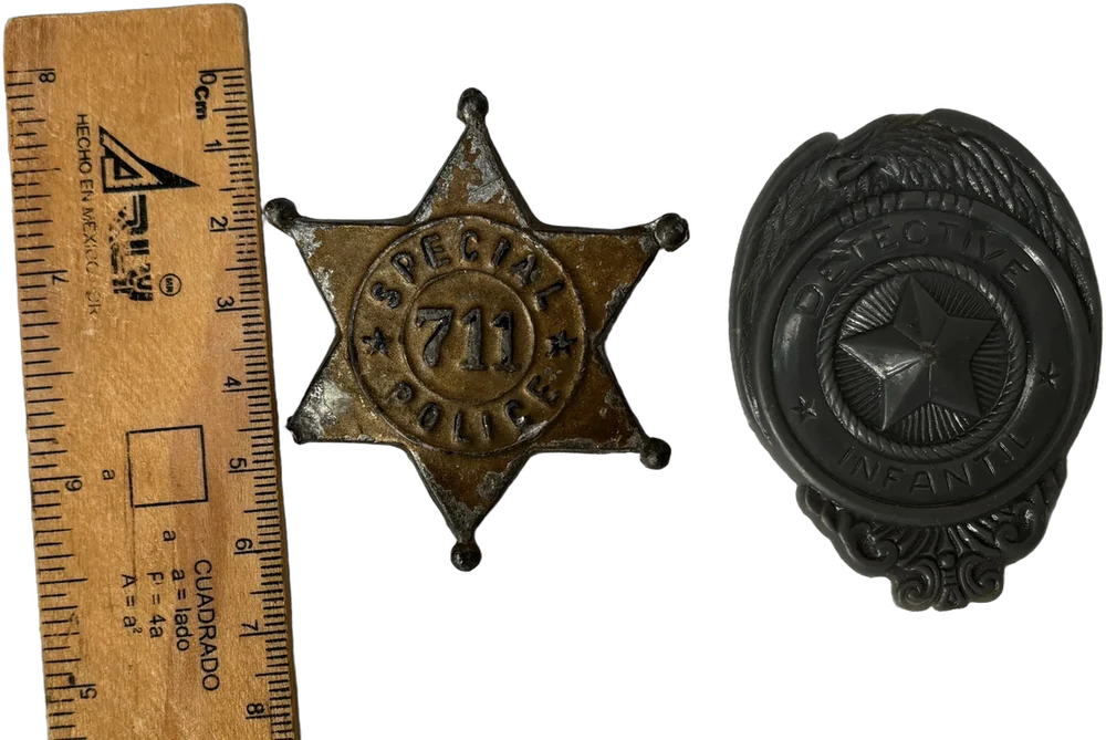 Vintage Insignias Sherifdetective Para Niños Coleccionables
