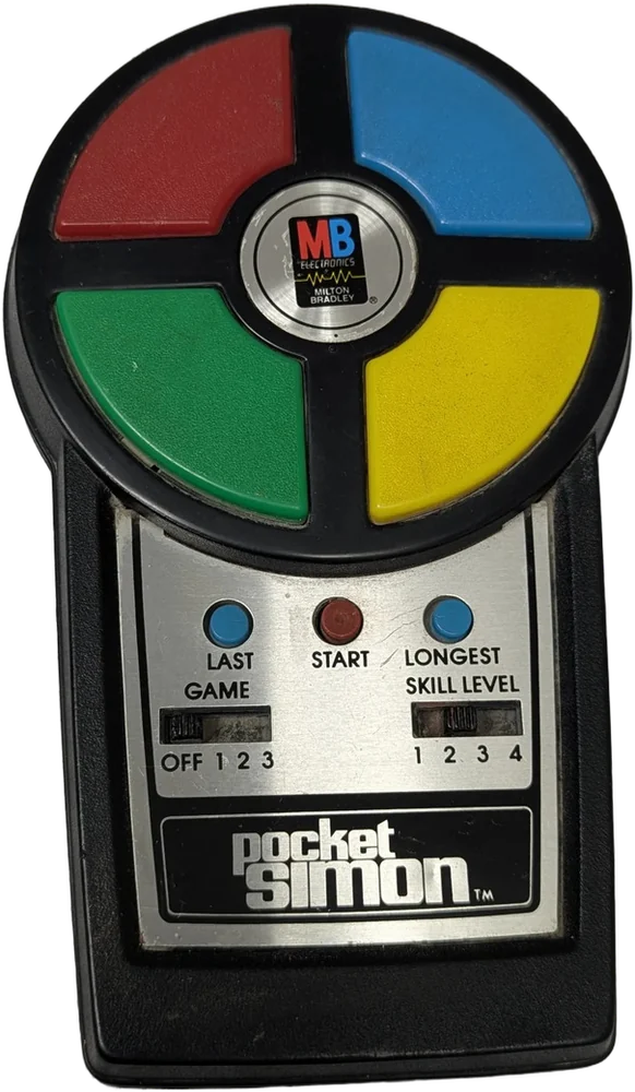 Juego Electrónico Vintage Pocket Simon Mb Milton Bradley
