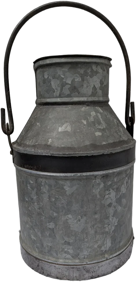 Antiguo Bote Lechero Acsa México Vintage Galvanizado Lechero