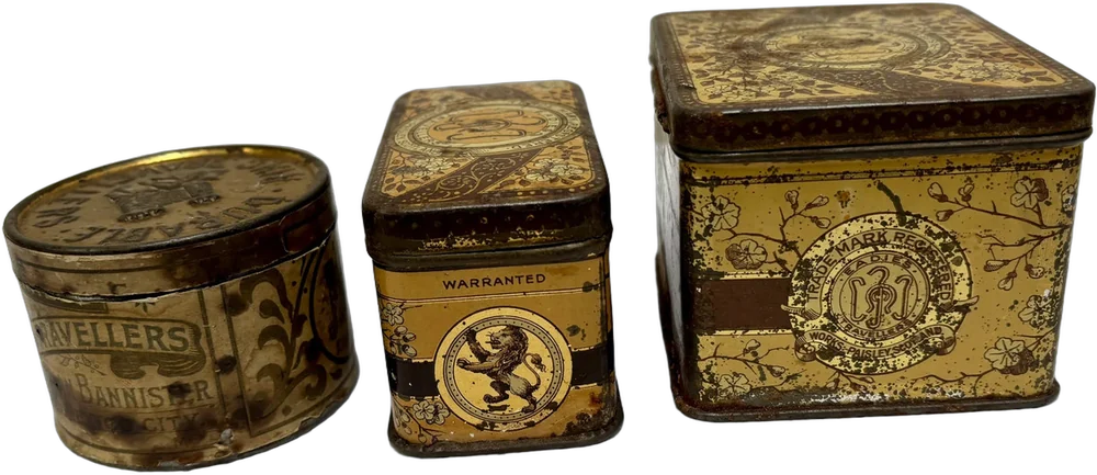 Antiguo Lote De Cajitas Lámina Rings Travellers